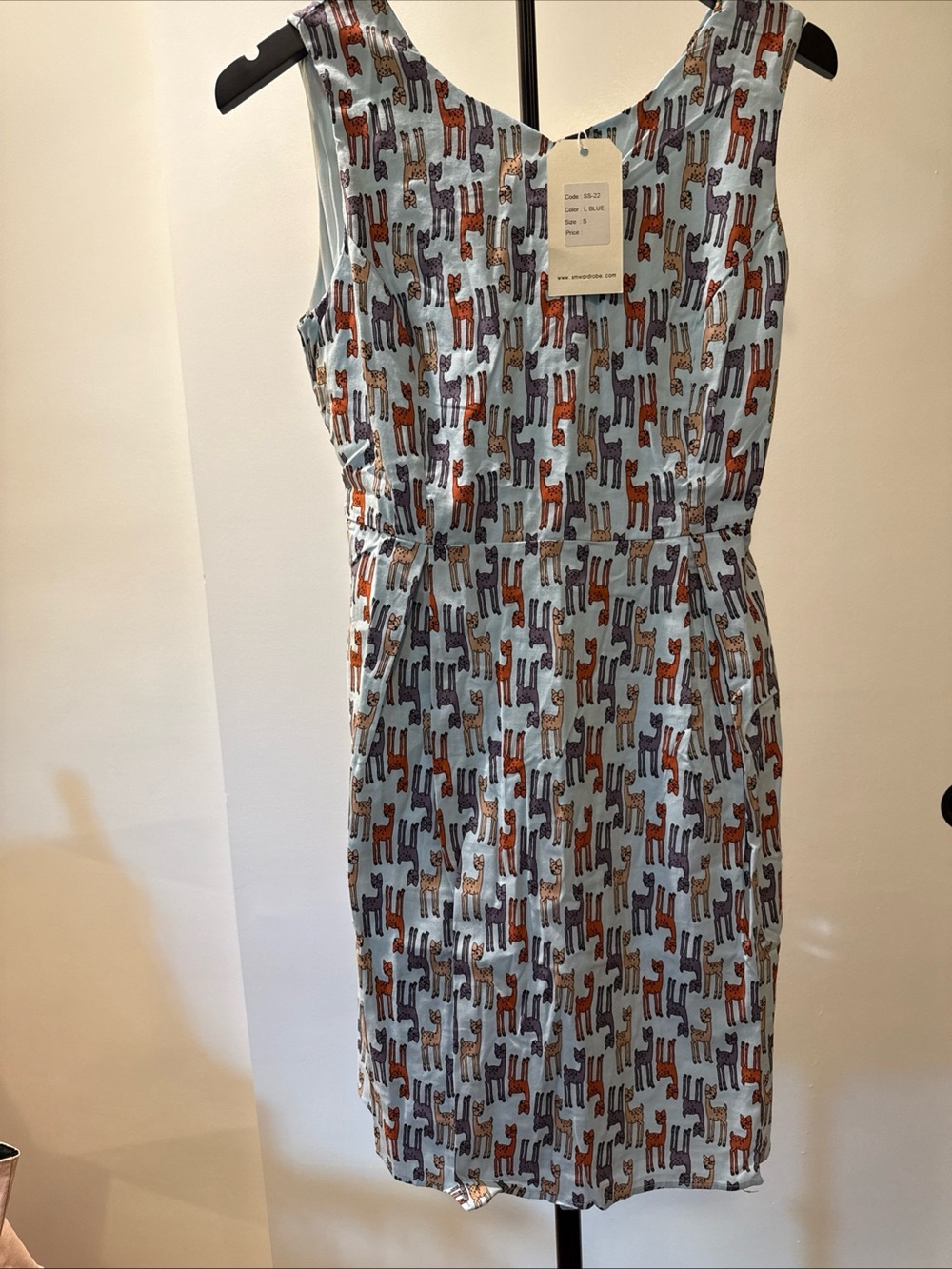 Sm Wardrobe Animal Print Mini Dress %100 Cotton Size Small NWT